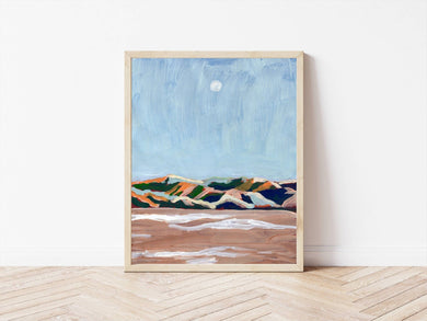 Neutral Mountain Desert Print