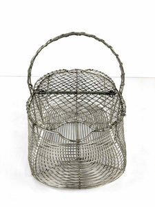 Wire Wrapped Metal Egg Basket