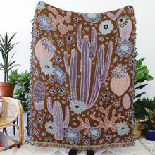 Load image into Gallery viewer, Cactus Party Tapestry Blanket