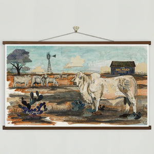 Mail Pouch Brahman Signed Print
