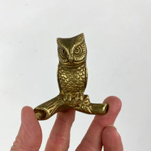 Load image into Gallery viewer, Small Brass Owl on Branch