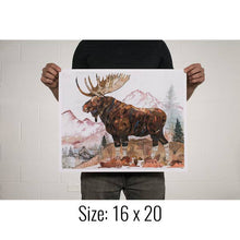 Load image into Gallery viewer, Dolan Geiman Signed Print Moose (Rocky Mountain Sentinel)
