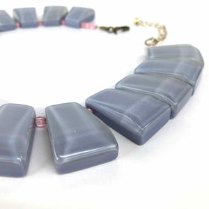Chunky Purple Lucite Necklace