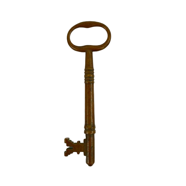 Large Brass Skeleton Key