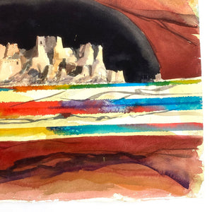 Cliff Dwelling Watercolor Painting