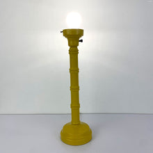 Load image into Gallery viewer, Yellow Faux Bamboo Lamp