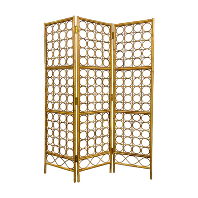 Bent Rattan Room Divider