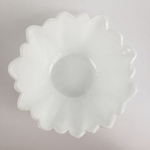 Milk Glass Flower Bowl