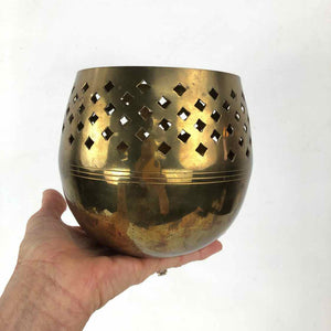 Brass Cutout Candleholder