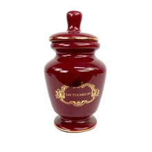 Load image into Gallery viewer, Burgundy Pottery Apothecary Canister