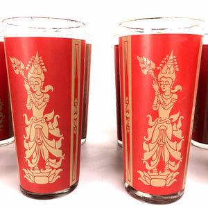 Red & Gold Thai Goddess Glasses