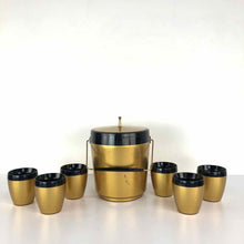 Load image into Gallery viewer, Black &amp; Gold Ice Bucket Set