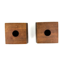 Load image into Gallery viewer, Modern Walnut Wood Candleholders