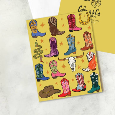 Howdy Cowgirl Boots Card