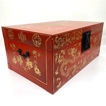 Load image into Gallery viewer, Red Chinoiserie Trunk