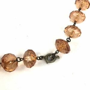 Faceted Brown Bead Necklace