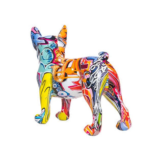 Graffiti Bulldog Sculpture