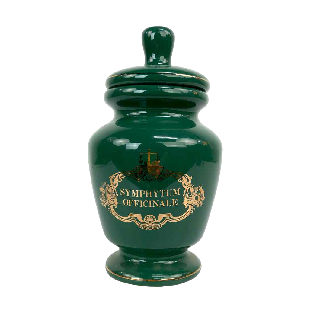 Green Pottery Apothecary Canister