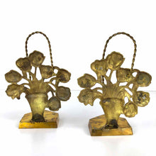 Load image into Gallery viewer, Tulip Flower Brass Bookends