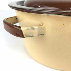 Brown Graniteware Stock Pot
