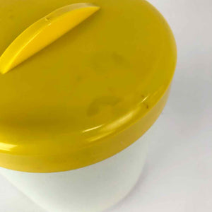 Modern Yellow & White Canister