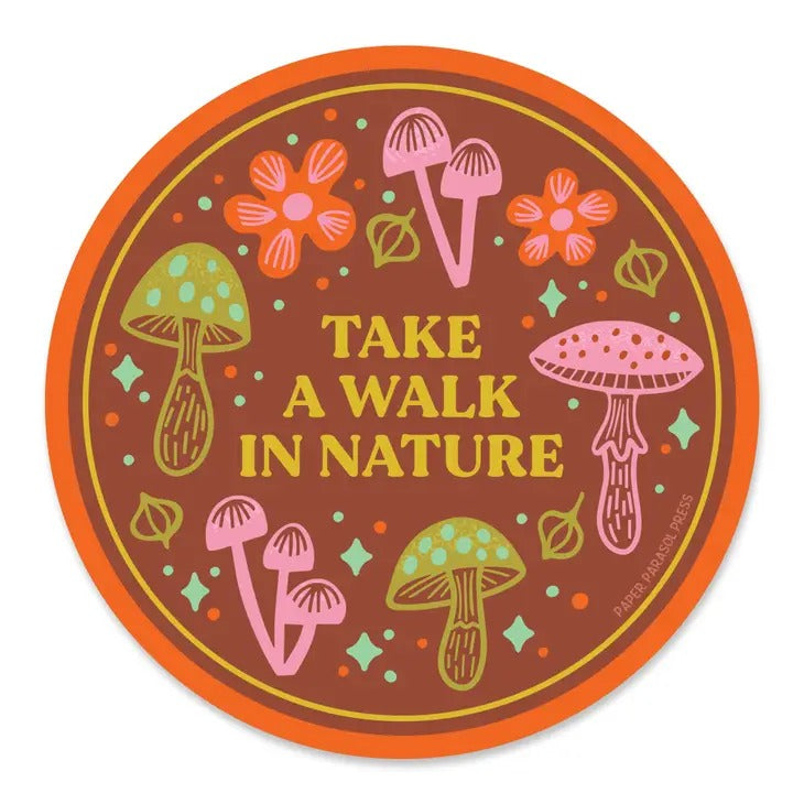 Walk in Nature Mushroom Sticker