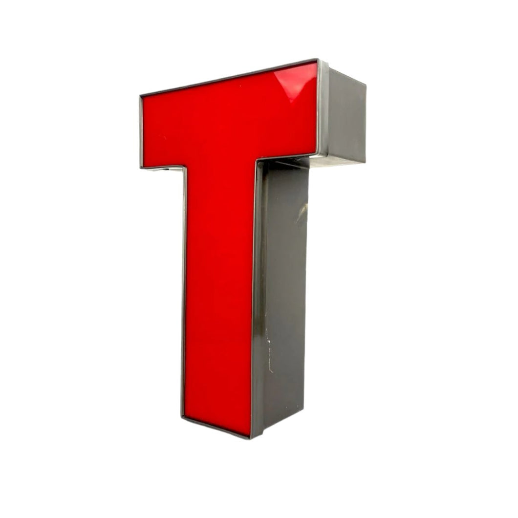 Red T Channel Letter