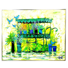 Load image into Gallery viewer, Lee Reynolds Flower Cart Painting