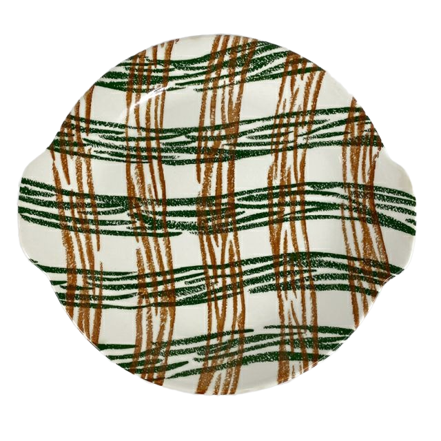 Plaid Pottery Platter